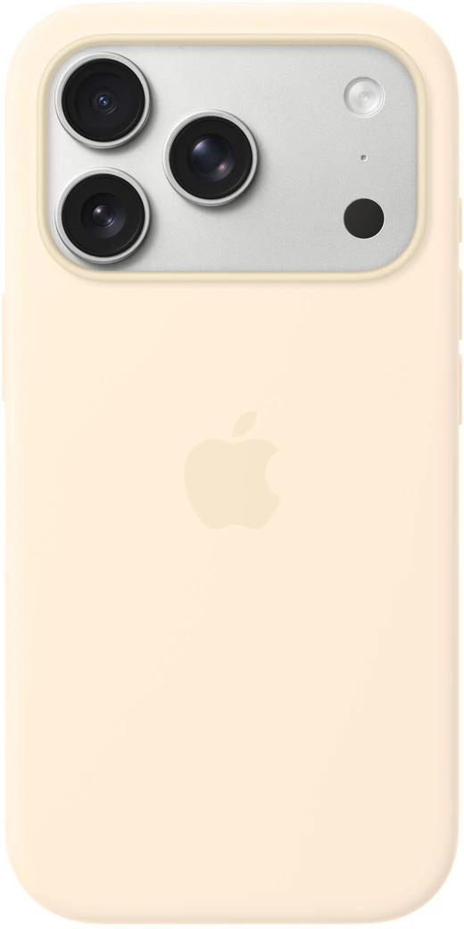 Apple iPhone 17 Pro Silikon Case mit MagSafe Vanille
